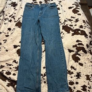 Abercrombie & Fitch Light Blue High-Rise Straight Jeans